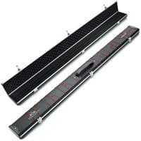 3/4 Halo Plus cue case - Black & Red stitch - Wide 3 sections