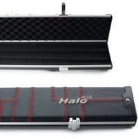 3/4 Halo Plus cue case - Black & Red stitch - Wide 3 sections