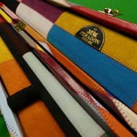 3/4 Peradon Harlequin Leather cue case - Brown straps