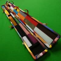 3/4 Peradon Harlequin Leather cue case - Brown straps