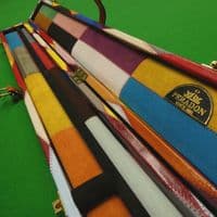 3/4 Peradon Harlequin Leather cue case - Brown straps