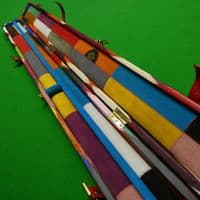 3/4 Peradon Harlequin Leather cue case - Red straps