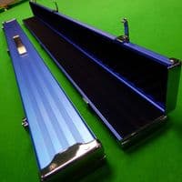 3/4 Pro Line Blue Aluminium cue case wide (3 Section)