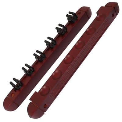 6 Way Cue Rack - Mahogany