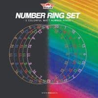 Bull's Colourful Matt Number Ring Set | 5pcs