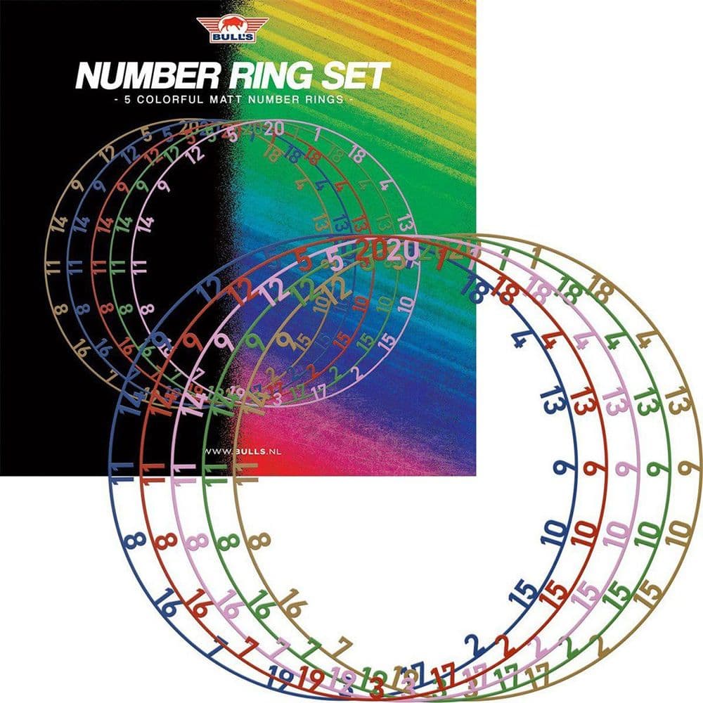 Bull s Colourful Matt Number Ring Set 5pcs