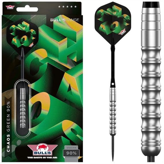 Chaos green darts set - 90% Tungsten