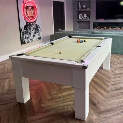Gloss White Pool Table - Square Legs - Delivery within 8 weeks