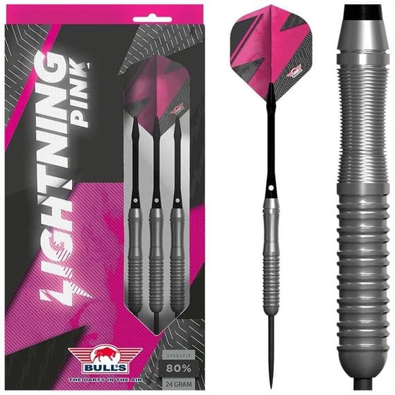 Lightning Pink darts set - 80% Tungsten