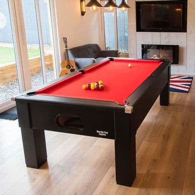 Matt Black Pool Table - Square Legs - Delivery within 8 weeks