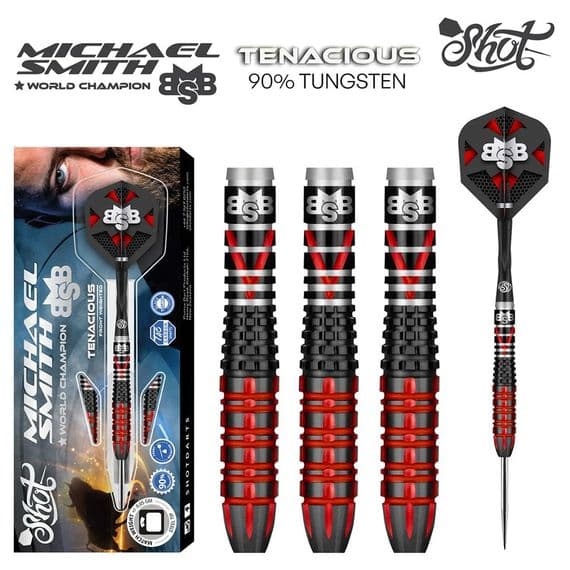 Michael Smith Tenacious darts set 90% Tungsten