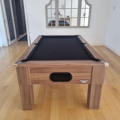 Streaky Walnut Pool Table - Square Legs - Delivery within 8 weeks