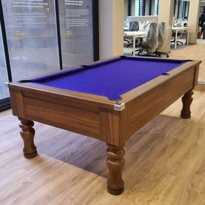 Streaky Walnut Pool Table - Turned Legs - Delivery within 8 weeks