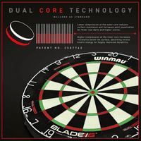 Winmau Blade 6 Dual Core Dartboard with Rota-Lock