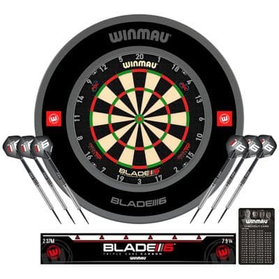 Winmau Blade 6 Triple Core Dartboard & Surround set 5352