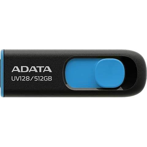 Adata UV128 512GB USB 3.2 Gen 1 Flash Drive, Black and Blue
