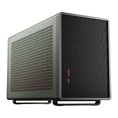 Antec Performance 1M Aventurine Mini-ITX Gaming Case with Aluminum Finish, PCIe 4.0 Riser Cable, USB 3.2 Gen2 Type-C, Tool-Free Side Panels, Solid Side Panel, SFX-L & SFX PSU Support