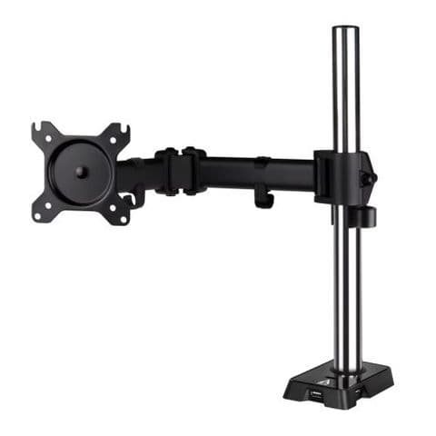 Arctic Z1 Gen 3 Single Monitor Arm with 4-Port USB 2.0 Hub, up to 43" Monitors / 49" Ultrawide, 180ÃÂ° Swivel, 360ÃÂ° Rotation