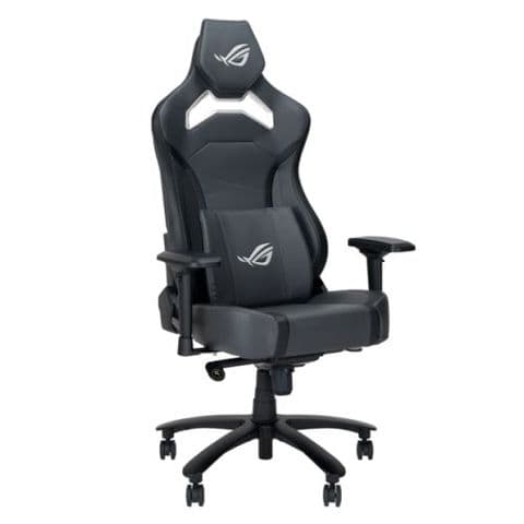 Asus ROG Chariot X Core (Wide) Gaming Chair, Racing-Car Style, Premium PU Leather, Memory-Foam Lumbar, 4D Armrests, 155ð Recline, Tilt & Class 4 Gas Lift, Grey