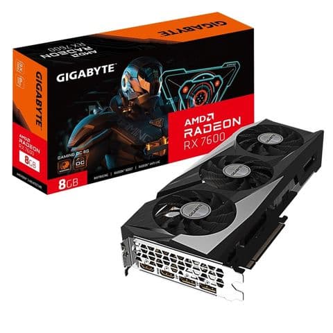 Gigabyte AMD Radeon RX 7600 GAMING OC 8GB GDDR6Graphics Card,2048 Streams, 2755 MHz Boost Clock,