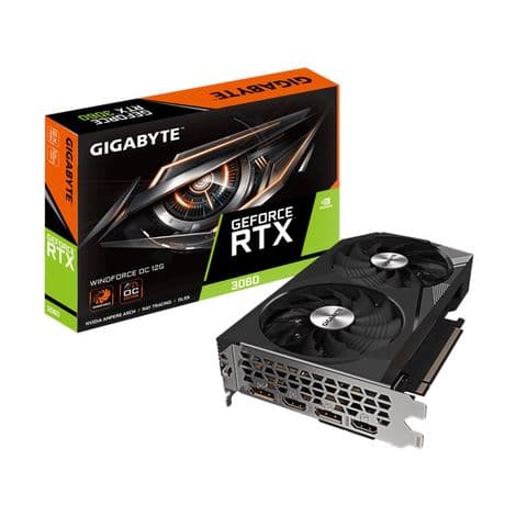 Gigabyte NVIDIA GeForce RTX 3060 WINDFORCE OC 12GB GDDR6 (rev. 2.0) Graphics Card, 3584 CUDA Cores,