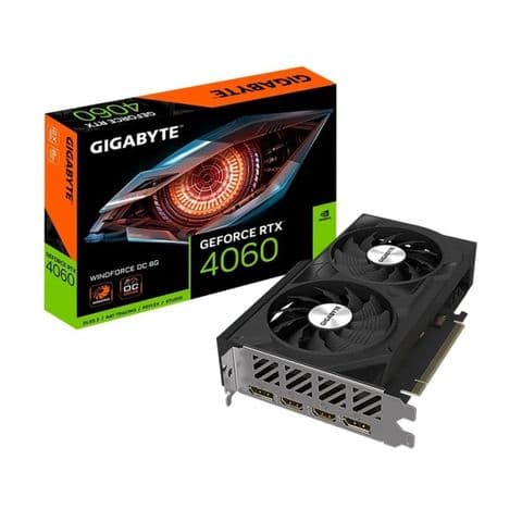 Gigabyte NVIDIA GeForce RTX 4060 WINDFORCE OC 8GB GDDR6Graphics Card, 3072 CUDA Cores, 2475 MHz Core