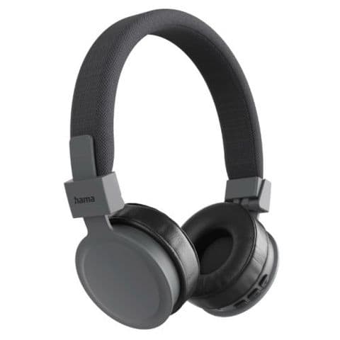 Hama (Freedom Lit III) Bluetooth Headset w/ Mic, 3.5mm Jack/USB-C, Foldable, Up to 15hrs Battery, Black