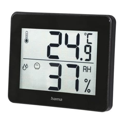 Hama (TH-130) Thermo/Hygrometer - Thermometer, Hygrometer, Comfort Indicator, Black