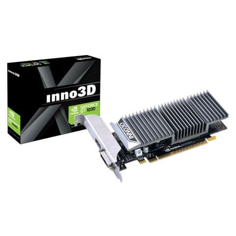 Inno3D NVIDIA GeForce GT 1030 2GB GDDR5 Graphics Card, 384 CUDA Cores, 1468 MHz Boost Clock, Passive