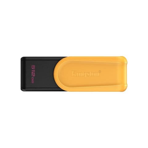 Kingston DataTraveler Exodia S DTXS/512GB USB Flash Drive, 512GB, USB 3.2, Black/Yellow, Swivel Cap Design