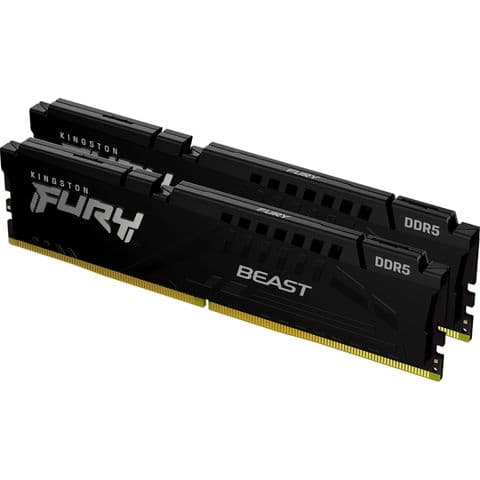 Kingston FURY Beast (KF556C36BBEK2-128)128GB (64GB x2), DDR5 5600MT/s Memory DIMM - Black