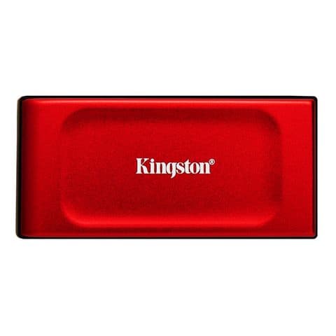 Kingston XS1000 Red (SXS1000R/2000G) 2TB Portable External SSD, Read 1050MB/s, Write 1000MB/s, USB 3.2 Gen 2, 5 Year Warranty