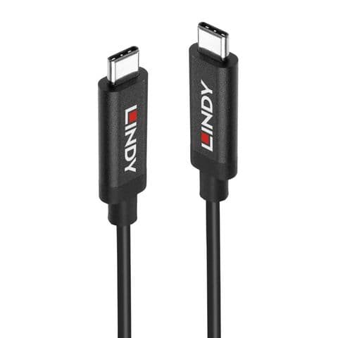 LINDY 43348 USB Type-C 3.2 Gen 2 Type C/C Active Cable, 3 m - Active Cable for Video Signals and Data Transfer up to 10 Gbps, Supports DisplayPort 1.4 High Resolution, UHD up to 8K 7680x4320@60Hz