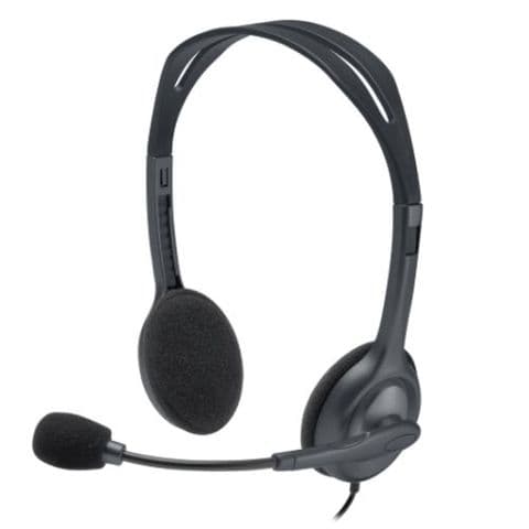 Logitech H111 Headset, 3.5mm Jack, 180ð Rotating Mic, 2.35M Cable