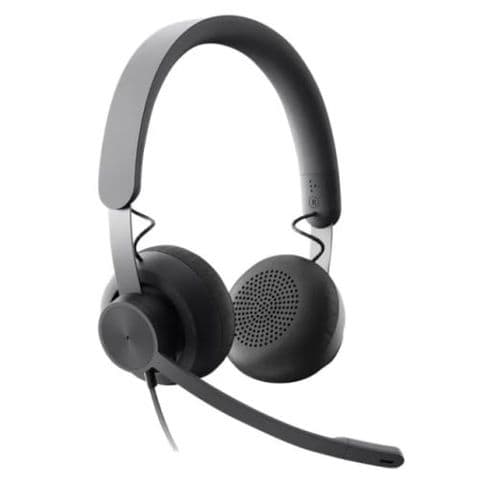 Logitech Zone Wired MSFT Headset, USB-C (USB-A Adapter), 40mm Drivers, Flip-to-Mute Noise-Canceling Mic, In-line Controls