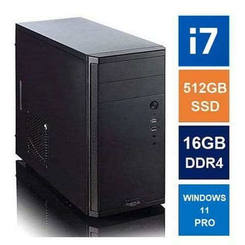Spire MATX Tower PC, Fractal Core 1100 Case, i7-14700, 16GB DDR4, 512GB SSD, Corsair 550W, No Optical, KB & Mouse, Windows 11 Pro