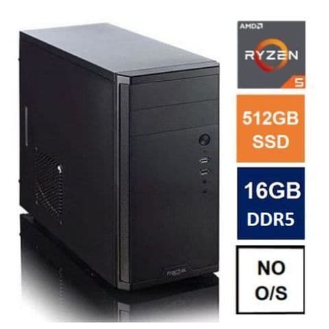 Spire MATX Tower PC, Fractal Core 1100 Case, Ryzen 5 8500G, 16GB DDR5, 512GB SSD, Corsair 550W, 2.5G LAN, No Optical, KB & Mouse, No Operating System