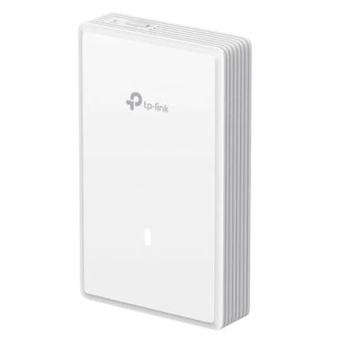 TP-LINK (EAP725-WALL) BE3600 Dual Band Wall Plate Wi-Fi 7 Access Point, PoE, 2.5GB Ports, 160MHz Bandwidth, Omada Mesh, Multi-RUs