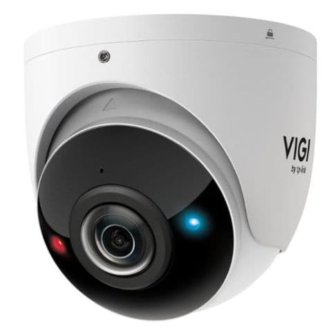 TP-LINK (InSight S485PI) VIGI 8MP Outdoor IR Panoramic Turret Network Camera, IP67, PoE, 180ÃÂ° Panorama, AI Detection/Classification, Red-Blue Warning Lights