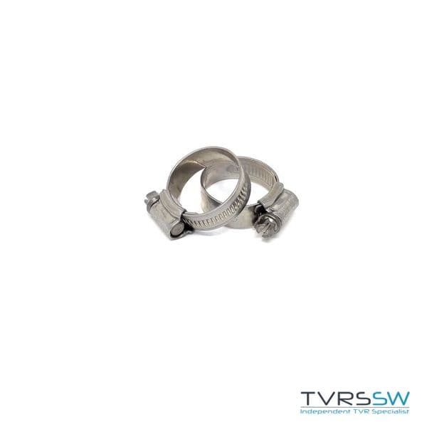 Marine grade hi grip stainless steel jubilee hose clip pair | 22-30mm