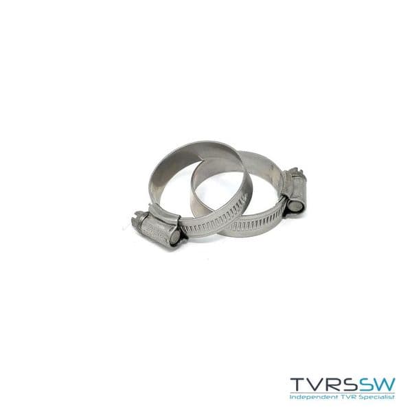 Marine grade hi grip stainless steel jubilee hose clip pair | 30-40mm