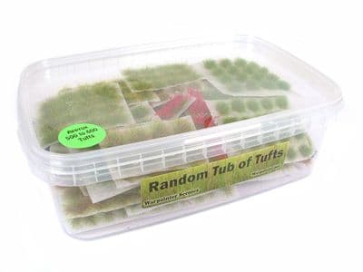 Random tub of tufts, 500 to 600 tufts.