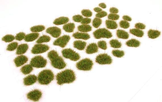 Wild green grass patches