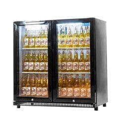 Arctica Black Double Hinged Door Bottle Cooler HEC816