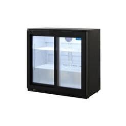 Arctica Black Double Sliding Door Bottle Cooler HEC818
