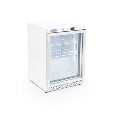 Arctica HEF540 - Undercounter Glass Door Fridge-143Ltr - White