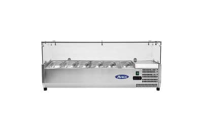 Atosa VRX1400/380 6 x 1/3GN Counter Top Glass  Front Prep Counter