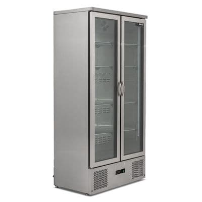 Blizzard BAR20SS Upright Double Door Ss Bar Bottle Cooler (492 Btl)