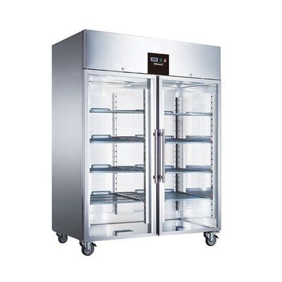 Blizzard BF2SSCR Double Glass Door Ventilated GN Freezer 1300L