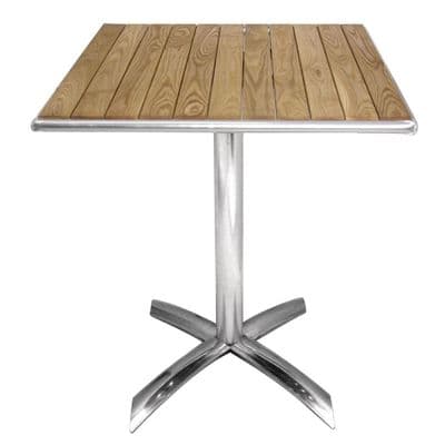 Bolero Ash Flip Top Square Bistro Outdoor Table